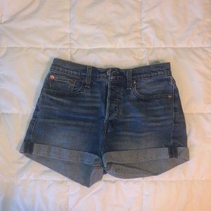 Levi’s high waisted jean shorts